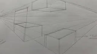 2 point persepective|| making A cube , chair, table ||#drawing #perspective #2points #trending #art