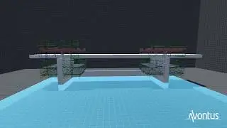 Scaffold Above a Dam