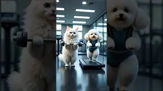 💪🐱🐶 Fit & Fluffy &mdash; cat lifts, dog runs, and gym life never looked this cute! 🏋️&zwj;♂️✨