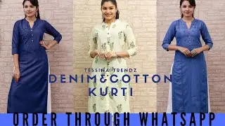 New Denim & cotton kurti Designs| Denim Kurti Design 2019|Rayon kurti collections|Tessina Trendz