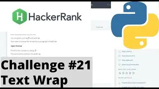 Hackerrank Python | Challenge #21 | Text Wrap
