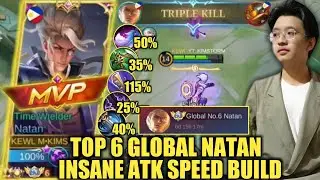 NATAN PATCH AND UPDATE!! NATAN BEST BUILD 2022 ATTACK SPEED ABUSE!!! (MUST TRY!)| TOP 6 GLOBAL NATAN