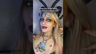 Rainbow festival makeup MEME #makeup #beauty #makeuplover #makeupartist #festival #viral