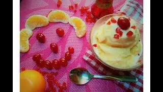 Orange Ice Cream With Just 3 Ingredients | Homemade Orange Ice Cream Recipe