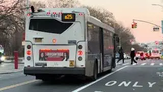  ᴴᴰ MTA NYCT: 2009 Orion VII NG Hybrid #4478 on the B25 Bus @ Fulton St/South Portland Av.
