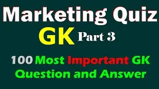 Marketing Quiz - part 3 | Marketing MCQ | 25 Important Questions and Answers