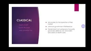 Economics School of Thought: Classical, Neo-classical and Keynesian