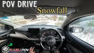 Extreme snow: (4K) POV Drive in the mountain 🏔 ❄️ Exploring Snowfall road 🌨