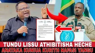 #🔴kimenuka;Tundu lissu atuma BARUA ya kuthibitishwa kuwawa na heche Ili kurith NAFASI yake 
