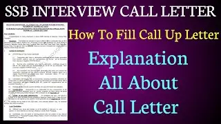 how to fill ssb call letter | how to fill ssb call up letter | how to fill call letter of ssb bhopal