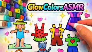 “Coloring Cute Outfits | Satisfying ,Asmr Art”🫶💃😍and relaxing 