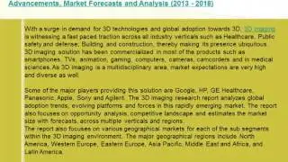 3D Imaging Market -In depth analysis and Overview to 2018