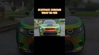 ScatPack Charger 💪 Gets a Chrome Wrap ✨ #chrome #wrap #scatpack #charger