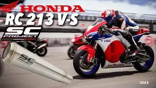 HONDA RC 213 V-S WITH SC PROJECT EXHAUST🔥 | RIDE 5‼️
