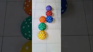 Fun Popping 🟡🟢🟠🔵🔴🟣 Water Balloon Orbeez #asmr #satisfying