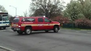 FDNY Rescue Operations Battalion Responding To A Stuck Engine In Sand