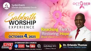 Sab. Oct 4, 2025 | Sabbath Worship Experience | Dr. Orlando Thomas | Sydenham SDA Online Church |