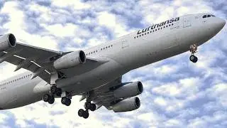 Airbus A340-600 Highlights | 4 Engine POWER | Epic Airplane Arrival