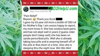 #95   CTFO CBD Hemp Oil User Testimony Pain Relief