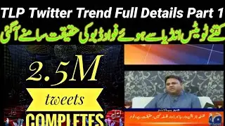 TLP Twitter Trend Full Details Part1| Tlp Successful Twitter Trend Details || Expose Fawad Chaudhary