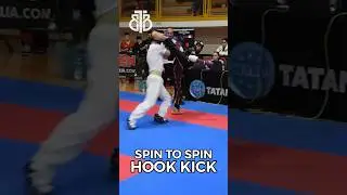 Double spin hook head kick #kickboxing #martialarts #kick #pointfighting #wako #taekwondo #karate