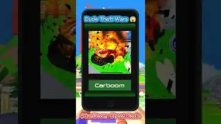 CARBOOM 💥 CHEAT CODE In Dude Theft Wars #shorts #dtw #gaming