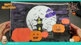 Unique Halloween Poster Tutorial- Easy Origami- Easy Halloween Craft Tutorial- School Project 2023