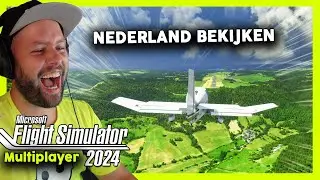 Vliegen over Nederland en de Alpen (Microsoft Flight Simulator 24) - Multiplayer