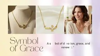 🎥 Faith in Bloom &ndash; The Art of Handcrafted Gold , 10k Yellow Gold Sideways Cross Pendant Necklace