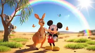 🐭 Mickey Mouse and the Kangaroo Adventure! 🌈🎒