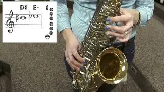 Concert B-Flat Chromatic Scale - Alto Saxophone Demo & Note Map