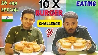 10 BURGER FAST EATING CHALLENGE | इतना बर्गर कोन खाता है यार 🥵 | Can We Finish 10 Burgers? Food 