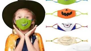 Cheapest Crayola Reusable Cloth Kids Face Mask Set, Halloween