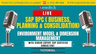 LIVE | Environment Model & Dimension Management | SAP BPC 10.0 Training | ZaranTech