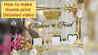 Diy ! Thumbprint frame #fingerprintframe #nikahframe