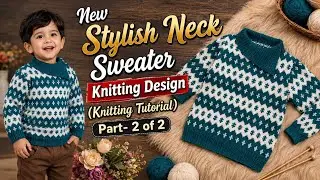 New sweater knitting design(2 to 4 year)| how to knit #bunai #diy #design |Part-2|WoolenTutorial#153