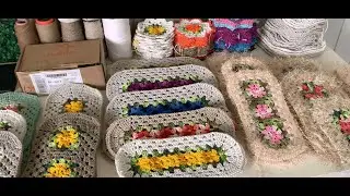 PRODUÇÃO DE LINDAS PEÇAS (PRIMEIRO VÍDEO DO CANAL) #produçãodecroche #primeirovideo #glóriaaosenhor