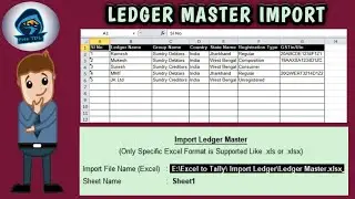 TDL for Importing Ledgers from Excel to Tally.Erp 9 with GST details