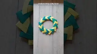 DIY CHRISTMAS WREATH ORIGAMI TUTORIAL STEP BY STEP FOLDING| FESTIVAL XMAS DECORATION| PAPERCRAFT