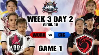 WORK AUSTER FORCE VS CIGNAL ULTRA [GAME 1] | MPL-PH S7 | WEEK 3 DAY 2