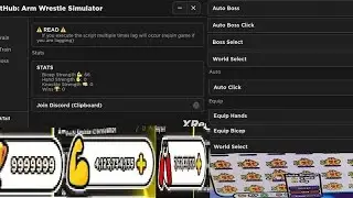 Arm Wrestling Simulator Script |Auto Train|Auto battle|Auto Hatch pet and many more(Fluxus Injector)