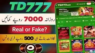 New TD777 Online earnings platform// sign up and get 500