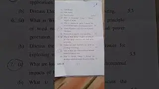 ||RENEWABLE ENERGY AND ENERGY HARVESTING SEC_4 ||PHYS310TH question paper 2022