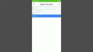 Applet CALCULATOR IN JAVA