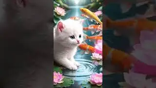 🌊 Baby Cat Discovers the River&rsquo;s Secret | Cute Cat Fantasy #cat #short #kitten #cutecats