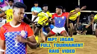mpt jagan full tournament's raid points video | ambedkar new 7 star kabaddi match | 2023