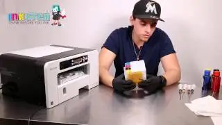 INKUTEN Refillable Ink Cartridges Installation Ricoh 3110 SG3100 SG3100SNW Sublimation Printer