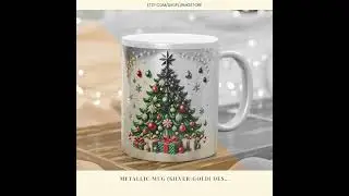 Metallic Mug (Silver\Gold) Designed for Christmas