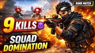 Free Fire Rank Match 9 Kills 🔥 Squad Wipe OP Gameplay | Nishantgamer07x