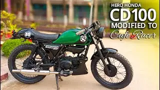 Hero honda CD100 bike modfied to CAFE RACER  ( Real Cafe racer )